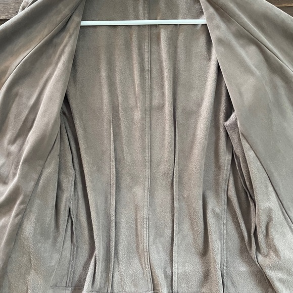 ALFANI Ultrasuede Drape Front Jacket - Picture 8 of 13